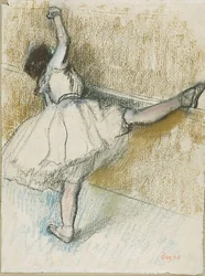 Dancer Stretching at the Barre